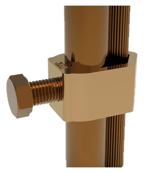 Type G hexagonal body with clamping screw