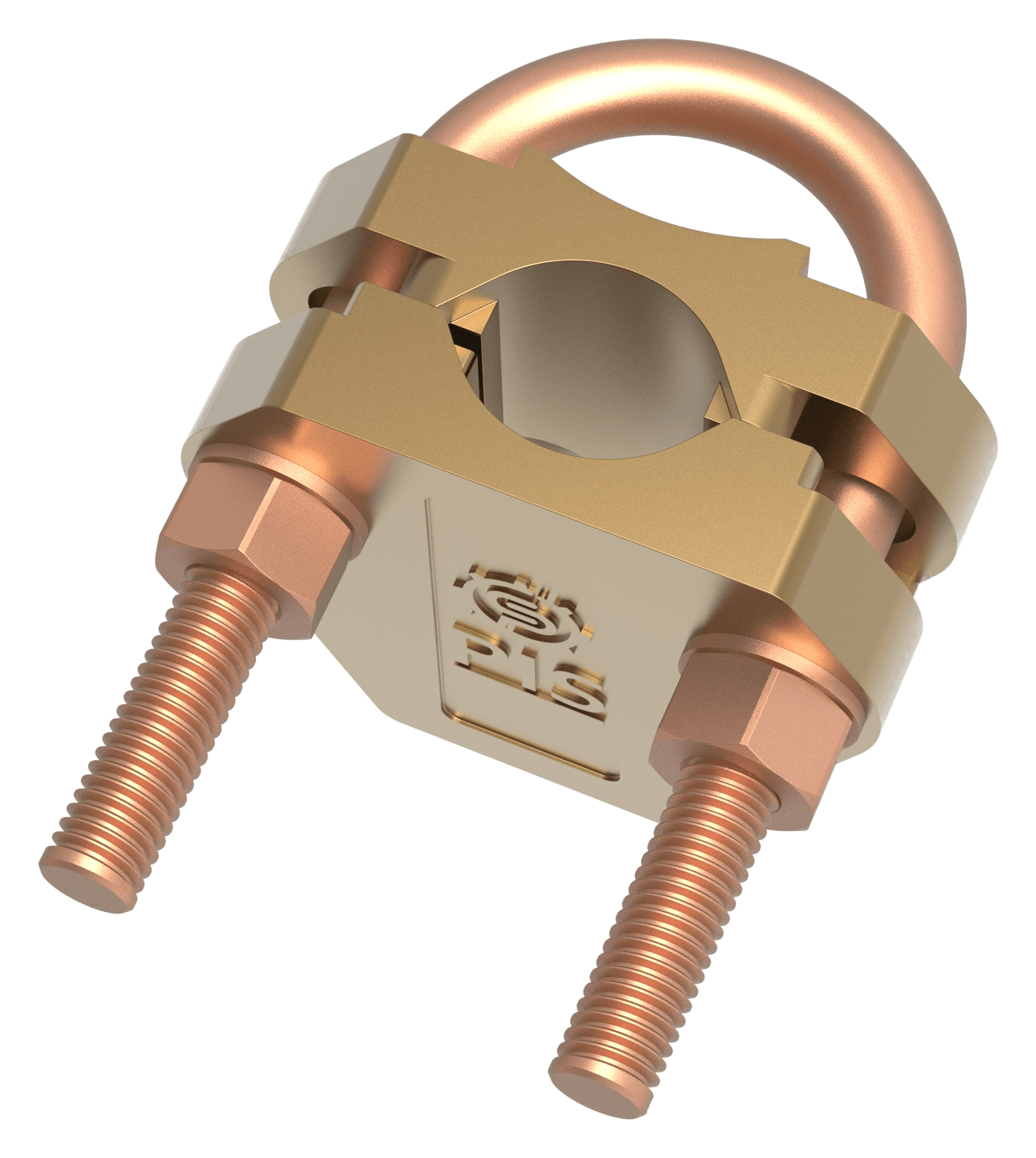 Two curved plates for vertical stranded cable
