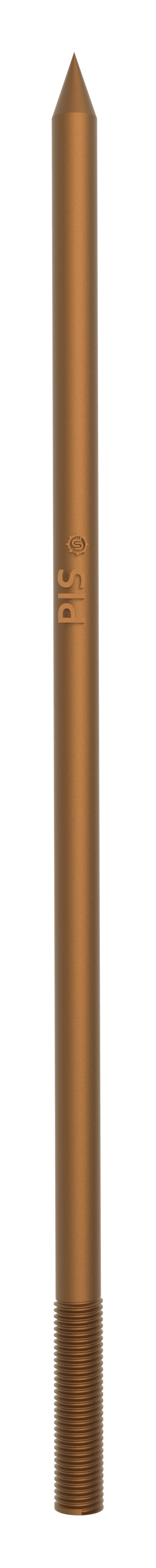 Pointed, threaded conventional air-terminal rod