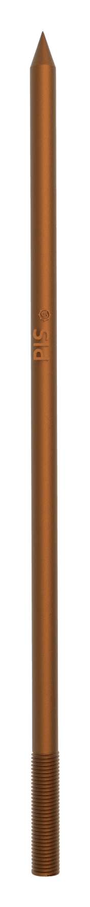 Pointed, threaded conventional air-terminal rod