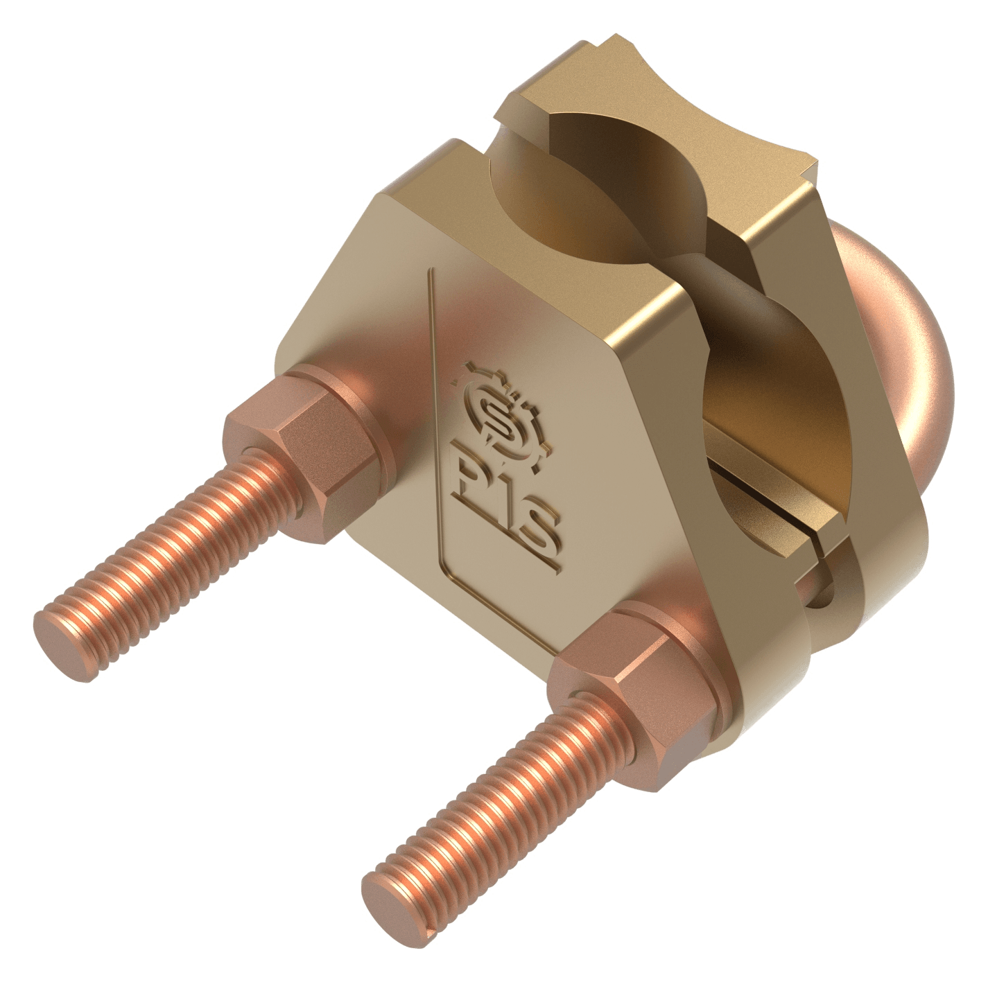 Two curved plates for vertical stranded cable