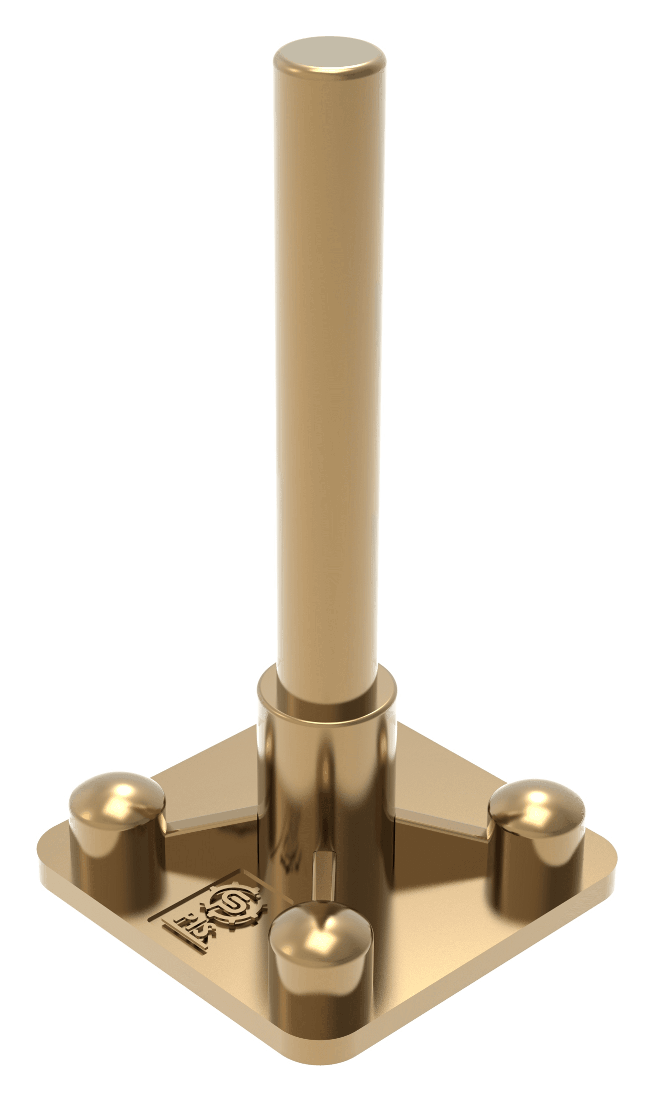 Air-terminal base with a short rod installed