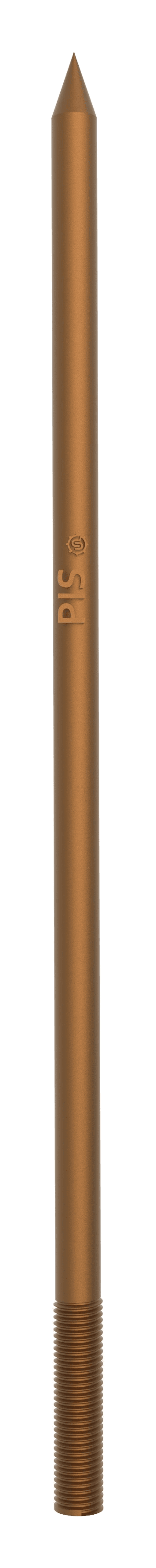 Pointed, threaded conventional air-terminal rod
