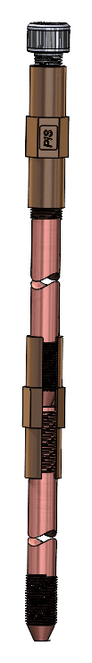 Externally threaded earth-rod assembly with couplers and driving stud