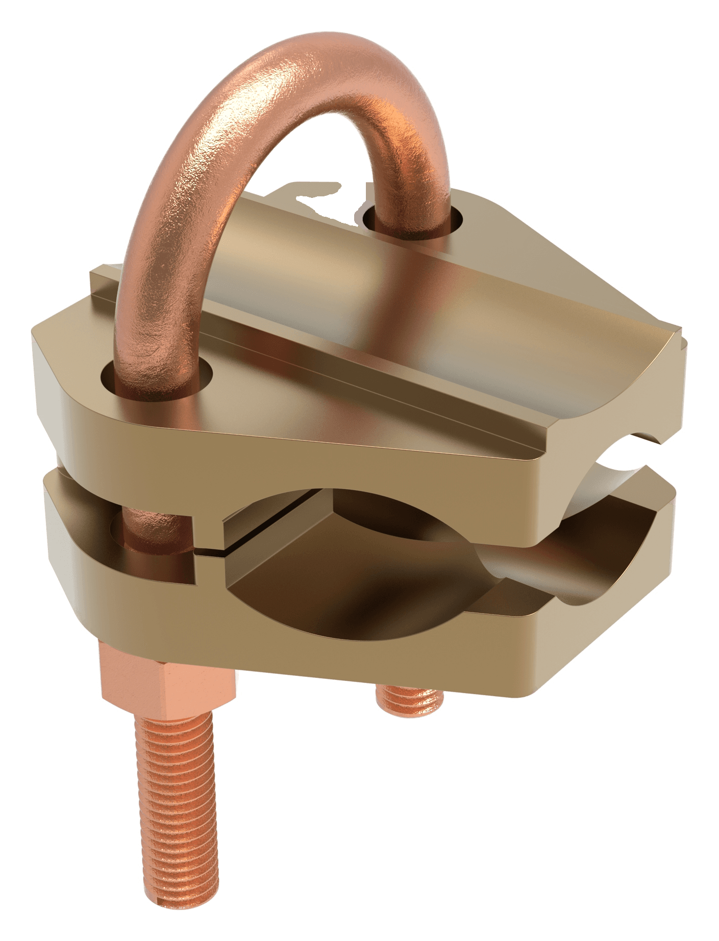 Two curved plates for vertical stranded cable
