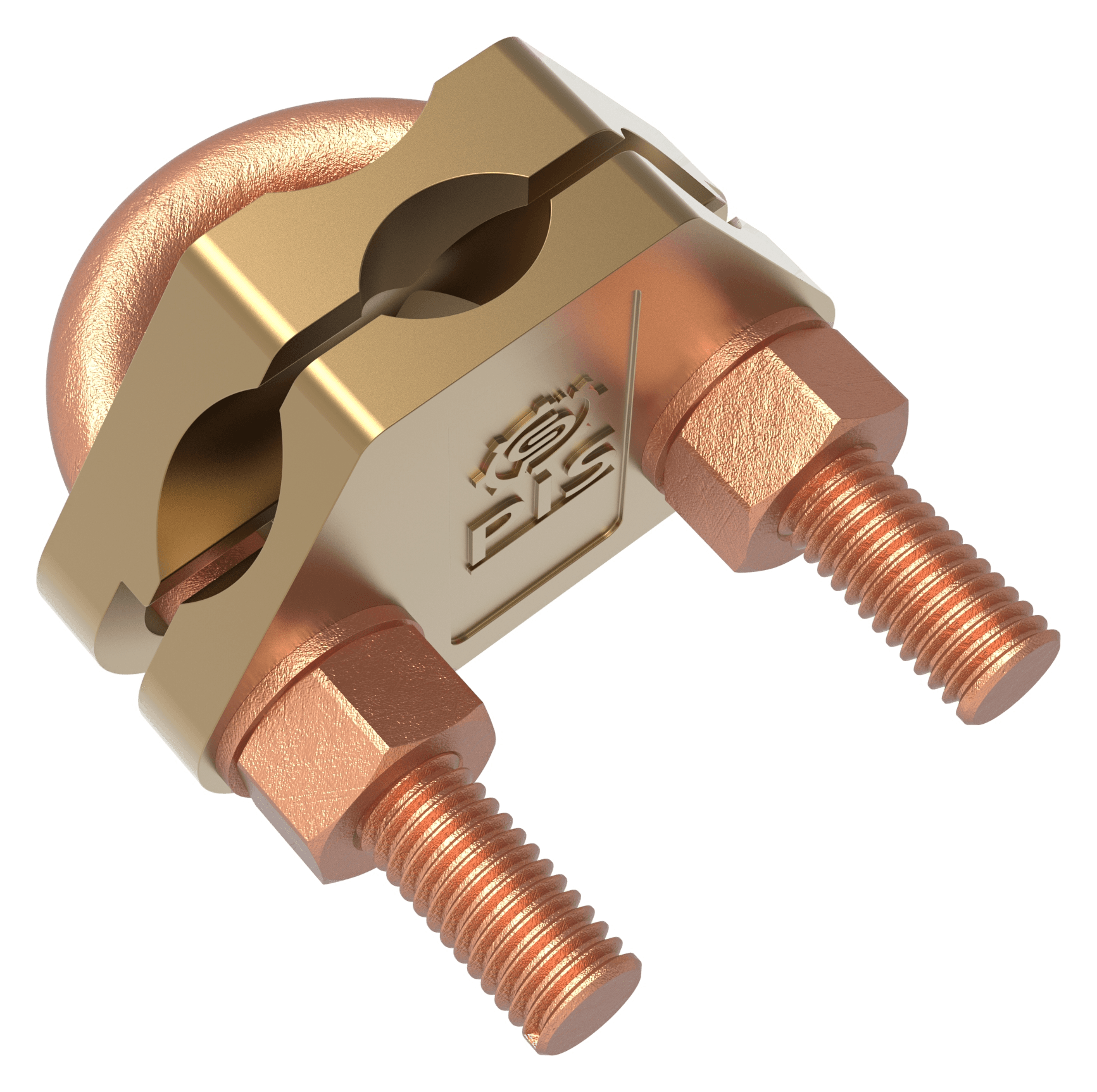 Two curved plates for vertical stranded cable