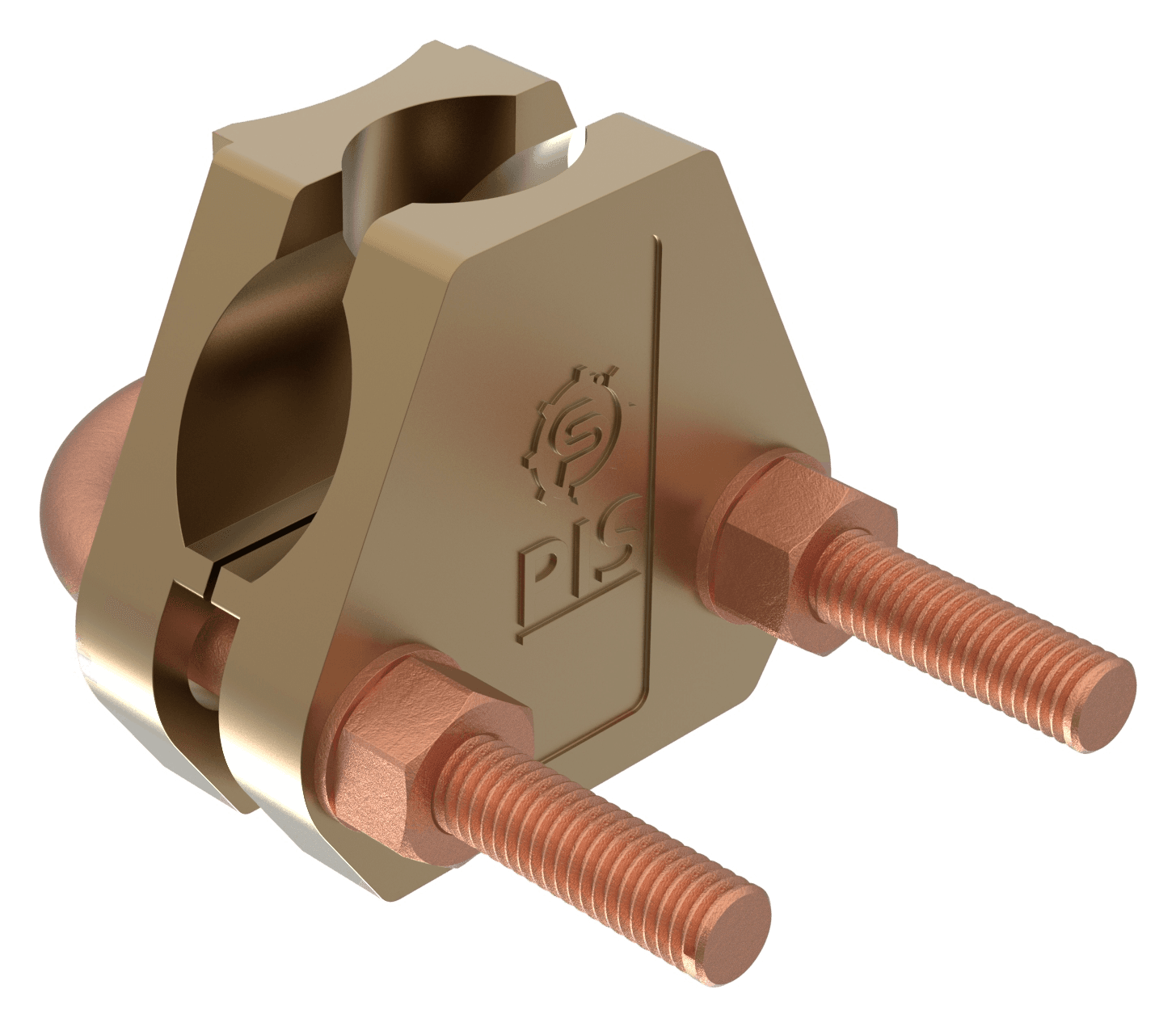 Two curved plates for vertical stranded cable