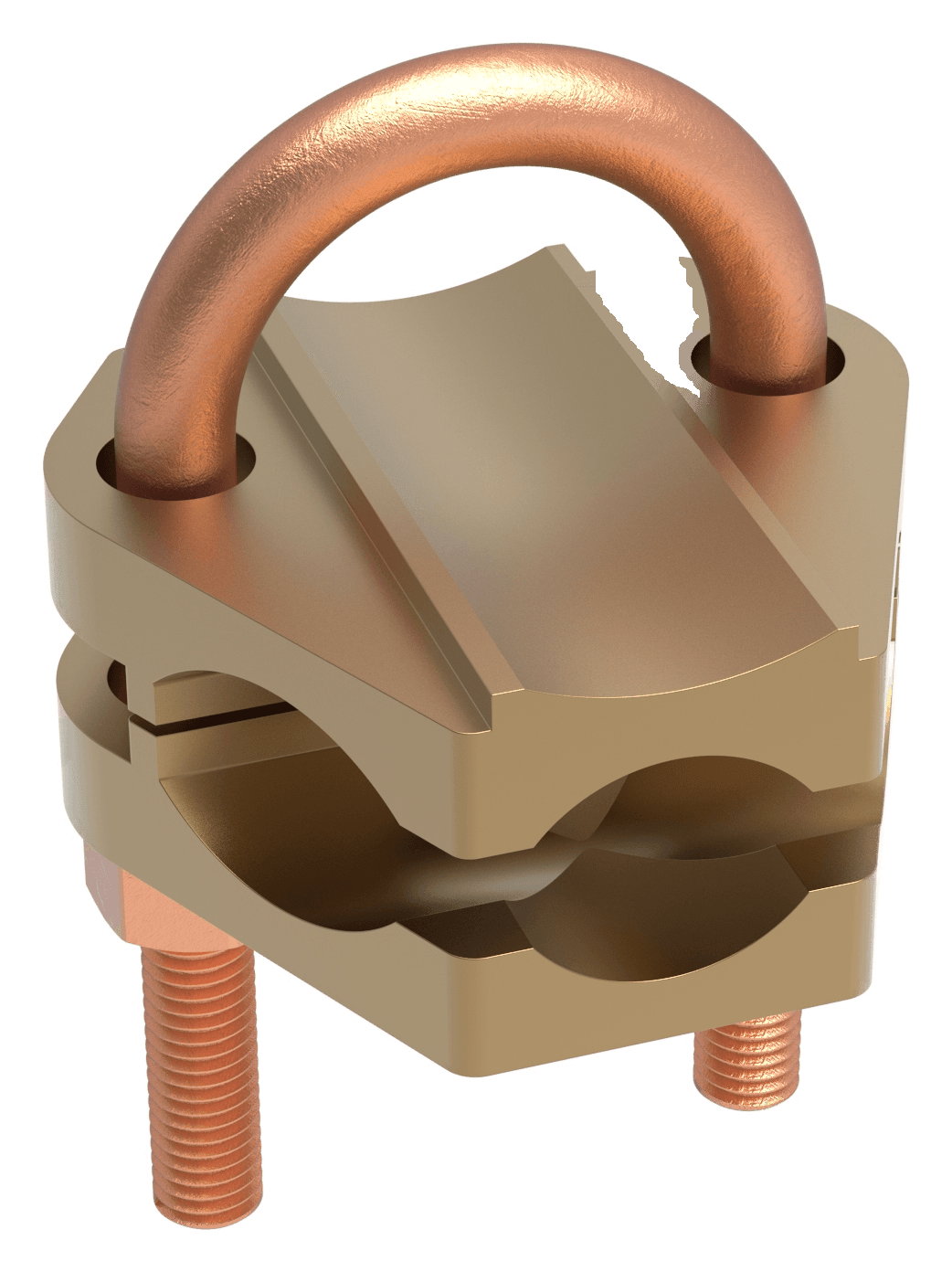 Two curved plates for vertical stranded cable