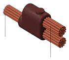 Catalog page 35 illustrates completed cable welded connections for this mould family