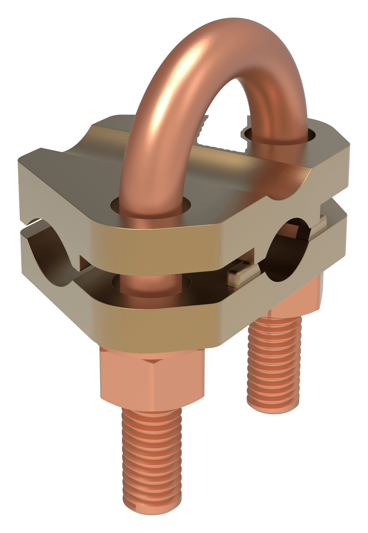 Two curved plates for vertical stranded cable