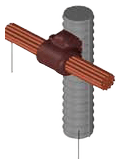 Catalog page 37 cable-to-rebar welded connection illustrations