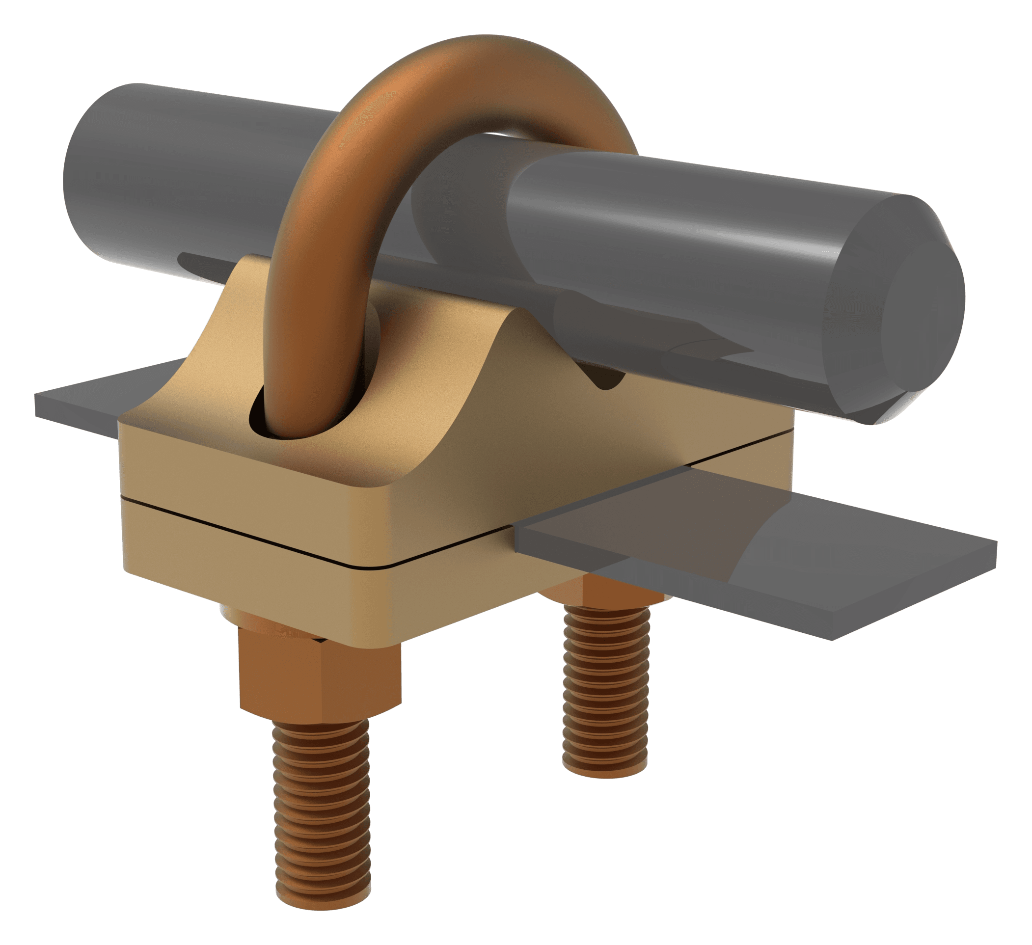 Type E single-plate U-bolt for horizontal tape