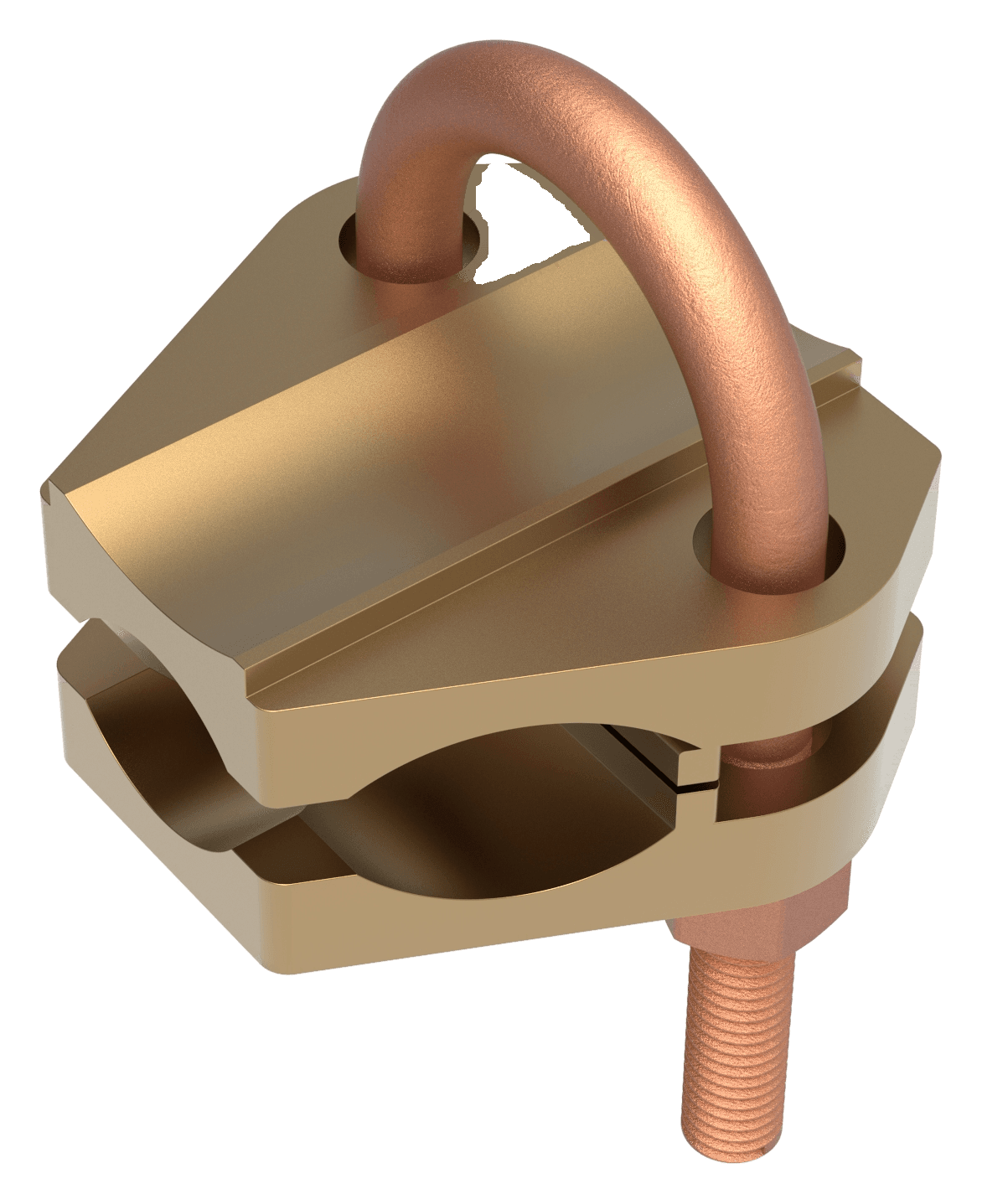 Two curved plates for vertical stranded cable