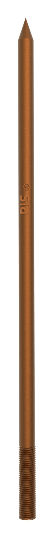 Pointed, threaded conventional air-terminal rod