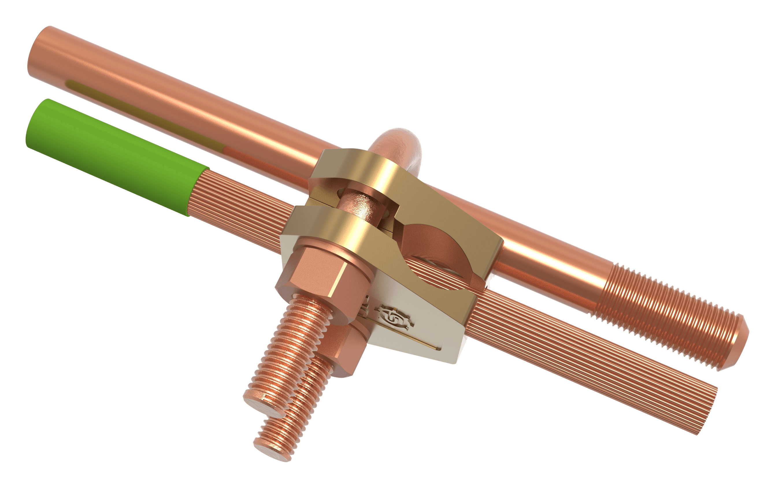 Two curved plates for vertical stranded cable